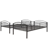 Twin Over Twin Metal Bunk Beds, Convertible Bunk Bed Divided into Two Beds for Kids Boys Girls Teens,Black Bellemave