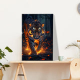 JOOZ Paint by Numbers Kit for Adults with Frame Tiger Paint by Number with Easel Animal Adult Paint by Number Kits on Canvas DIY Paint by Number for Adults for Gift Home Wall Decor 7.87x11.81 Inch JOOZ
