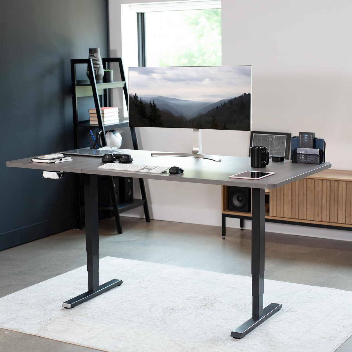 VIVO Universal 71 x 36 inch Table Top for Standard and Sit to Stand Height Adjustable Home and Office Desk Frames, Dark Gray Extra-Wide Desktop, DESK-TOP72-36G VIVO