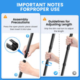 Aitatty Corner Shower Caddy Tension Pole: 4tier Adjustable Rustproof Bathroom Organizer Shelves - Bathtub Shampoo Rack 43.5-120 inch Aitatty