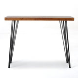 Chana Industrial Faux Live Edge Rectangular Bar Table by Christopher Knight Home Christopher Knight Home