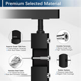 Gyykzz 36" One-Stop Cable Railing Post Kit, 4 Pack Level Drilled Line Post, Adjustable Top Cable Railing System Including 4 Railing Post, 165ft Cable, 10 Sets Terminal, 80 Cable Grommets (No Handrail) Gyykzz