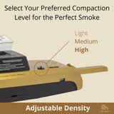 HSPT Golden Rainbow Electric Cigaretterolling Machine - Fully Automatic Tobacco Injector Roller for MYO King Size Cigarettes, with Adjustable Density, Counter, Jam Protection, Loads 10 Tubes at a Time HSPT Golden Rainbow