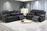 A Ainehome Living Room Furniture Set Grey Corduroy Recliner Sofa Set Loveseat Chair Furniture Sofa Set for Living Room/Rv/House/Office/Theater Seating (A-Dark Grey Corduroy, Sofa+Loveseat) A Ainehome