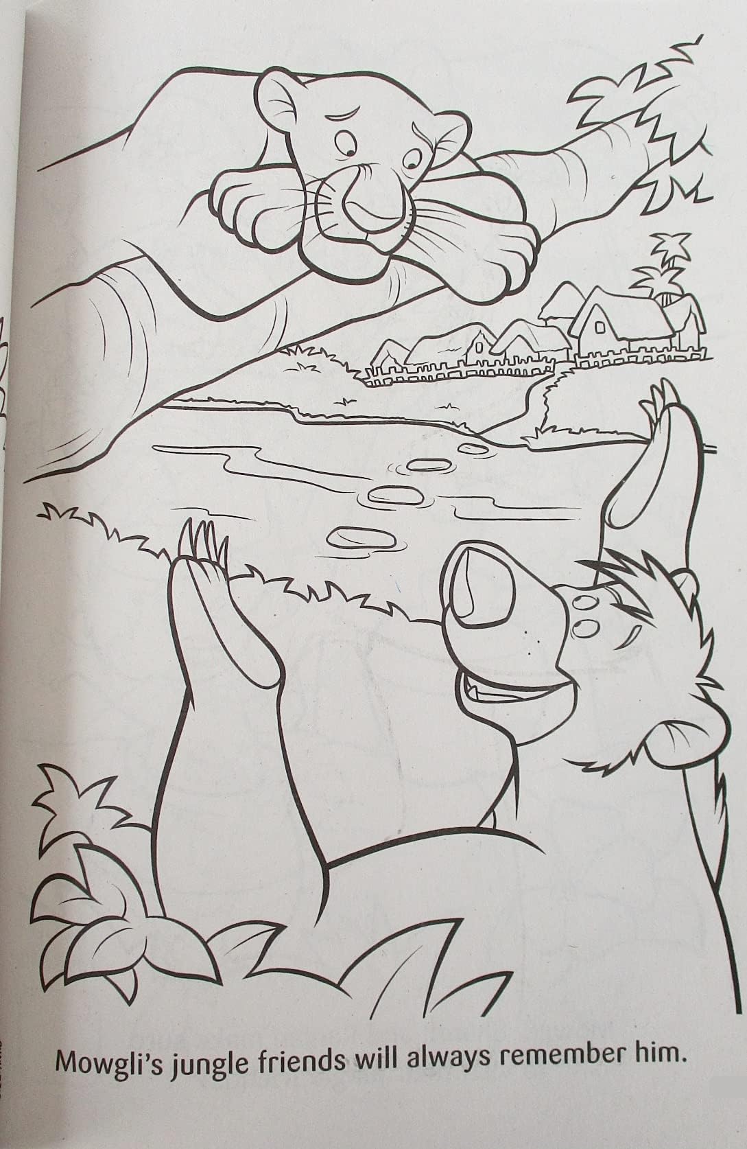 Mowgli The Jungle Book with Baloo - Coloring Fun Book - 80 Pages - Cover Varies WoodArtSupply