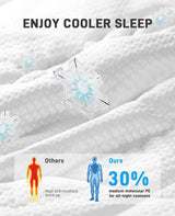 PERLECARE 4 Inch Dual Layer King Mattress Topper for Pressure Relief, 2.5 Inch Cooling Egg Crate Gel Memory Foam Plus 1.5 Inch Pillow Top Cover, Medium Firm with Deep Pocket PERLECARE