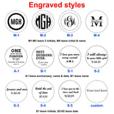 KOSTING Personalized Wood Watches - Engraved Wood Men Watch Black Leather Band Boyfriend Husband Christmas Gifts KOSTING