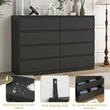 CIPACHO Black 8 Drawer Dresser for Bedroom,Modern Large Dresser with Deep Drawer,Wide Storage Chest of Drawer, Bedroom Storage Furniture Drawers for Living Room CIPACHO