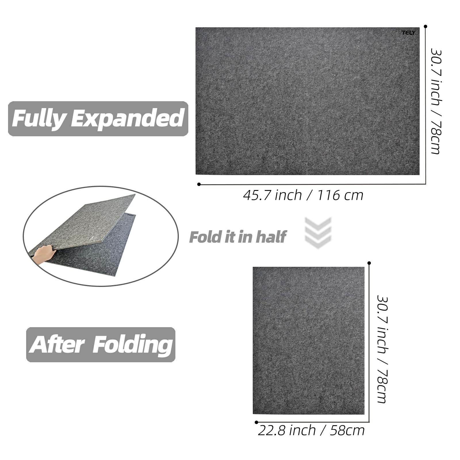 TELY Foldaway Puzzle Board Felt Mat for up to 2000 Pieces of Jigsaw Puzzle, Foldable for Easy Storage Puzzles, Portable Puzzle Pad(Extra Large) - WoodArtSupply