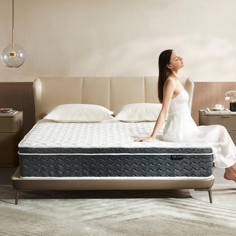 Ablyea King Mattress 12 Inch Hybrid Mattress King - Memory Foam & Individually Pocket Coils Springs | Pressure Relief | Motion Isolation, Edge Support | CertiPUR-US Certified | Medium Firm Ablyea