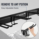 Aking Ace Wall Mount Tool Storage Rack, Heavy Duty Garage Storage Tool Organizer, Garden Tool Wall Hooks and Hangers, Hold Up to 350lbs Black Aking Ace