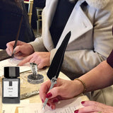 Trustela Calligraphy Set for Beginners, Wooden Dip Pen, Feather Quill, 19 Nibs, Ink Set, Gift Box Trustela