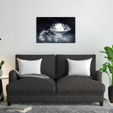 Biuteawal Diamond Wall Art Black White Canvas Print Shining Diamonds Painting Fashion Picture Modern Artwork Home Decor for Living Room Bedroom Bathroom Framed Ready to Hang Biuteawal