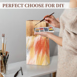 YYDBIAP Wood Wall Planter 2 Pack Indoor Plants Holder for Artificial Dried Flowers and Decorative Greenery, Modern Wooden Pocket Vase for Bedroom, Living Room, Bathroom,Wood Wall Decor (Brown)… YYDBIAP