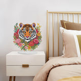 GHHKUD Tabletop Diamond Art Tiger Kits for Adults Kids, DIY Double Sided Animals Desktop Ornaments Special Shaped Rhinestone Stand Up Desk Placements, 5D Gem Gifts Home Decoration GHHKUD