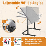 Doerpuz Puzzle Table 1500pcs,Adjustable Height and 90°up Angles Puzzle Board for Saving Storage Space,Aluminum Jigsaw Puzzle Tables for Adults with Drawers Doerpuz