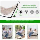 SXSEAGLE Double Hammock with Stand Upgraded Phone Holder Portable Heavy Duty Stainless Steel Indoor Outdoor Patio Yard Beach with Carrying Case （2022 Beige） SXSEAGLE