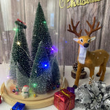 NotiGat Mini Christmas Tree Bottle Brush Christmas Trees with Wooden Bases Christmas Decorations for Party Table top decer Christmas Tree （5pcs） NotiGat
