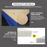 Patio Furniture Set 45-Inch Outdoor Fire Pits 7-Piece Outdoor Furniture Sets Patio Couch Outdoor Chairs 60000BTU Outdoor Propane Fire Pit Table Non-Slip Cushions and Waterproof Covers, Royal Blue Rattaner