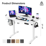 STARY Electric Standing Desk Adjustable Height Sit Stand Home Office Desk with Splice Board STARY
