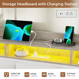 VIAGDO Daybed Twin Size with 2 Storage Drawers and Charging Station, Metal Day Bed Frame Twin with Shelf Headboard and LED Lights, Twin Corner Bed Frame for Living Room, Bedroom, Guest Room, White VIAGDO