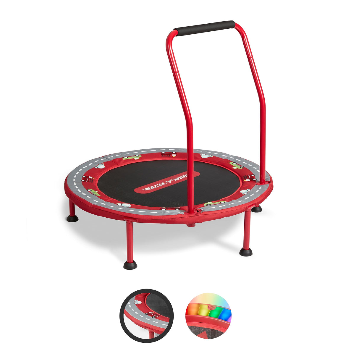 Radio Flyer 2-in-1 Kids' Trampoline, Mini Trampoline for Toddlers, Ages 3-6 Years Radio Flyer