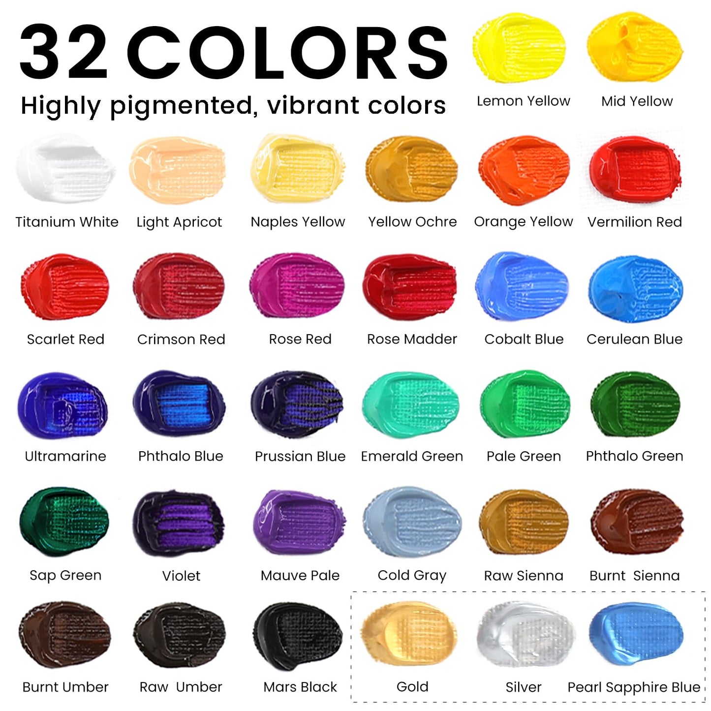 ARTALLY Acrylic Paint Set for Adults & Kids, 62 Pcs Canvas Painting Kits, 32 Colors Acrylic Paint (22ML),Table Easel,Brushes,Canvas, Art Painting Supplies Kit for Students,Artists,Beginners