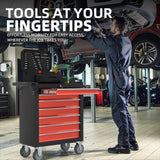 CMFYDAILY 7-Drawers Heavy-Duty Tool Chest, Large Capacity Lockable Tool Cabinet Heavy Duty Mechanic Metal Rolling Tool Box with Drawers and Wheels for Garage CMFYDAILY