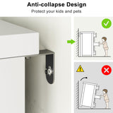 Jocoevol 6 Drawer Dresser, Fluted Dresser for Bedroom with Sleek Hidden Handles, Bedroom Dressers with Drawers, Wood Closet Clothes Storage Organizer for Bedroom, Pure White Jocoevol