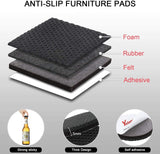 Yelanon Non Slip Furniture Pads -56 pcs（1+2）” Furniture Grippers, Non Skid Furniture Legs,Self Adhesive Rubber Furniture Feet, Anti Slide Furniture Hardwood Floor Protector for Keep Couch Stoppers Yelanon