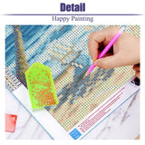 ShiCattle Coconut Tree Diamond Art Kits for Adults Beginners,DIY Full Round Drill Diamond Painting Kits Beach Chair,Paint by Diamonds Dot Gem Art Crystal Easy,Home Wall Decor 12x16Inch ShiCattle