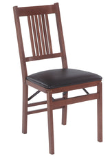 Meco STAKMORE True Mission Folding Chair Fruitwood Finish, Set of 2 MECO