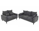Panana 2 Seater & 3 Seater Fabric Corner Sofa Living Room Suite Set, Sofa Sets for Living Room, Grey Panana
