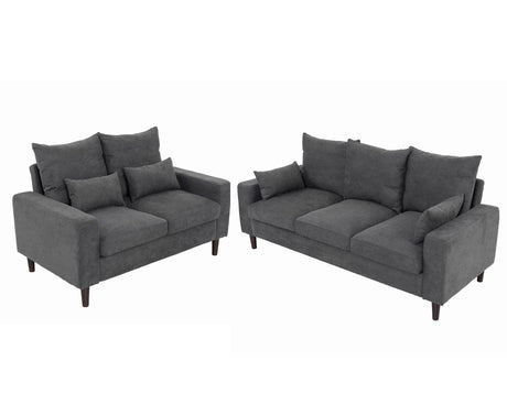 Panana 2 Seater & 3 Seater Fabric Corner Sofa Living Room Suite Set, Sofa Sets for Living Room, Grey Panana