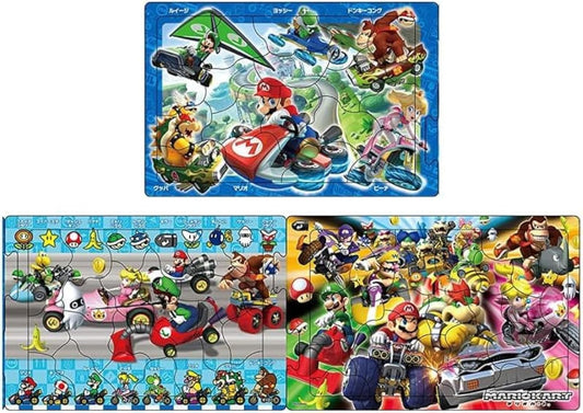 Mario Puzzle Mario Kart Puzzle 3 Type Set 18/24/ 32 Pcs