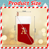 Eoocan 20 Inches Christmas Stockings Red Velvet with White Super Soft Plush Cuff Xmas Stockings Classic Personalized Stocking Decorations for Family Holiday Season Décor Eoocan
