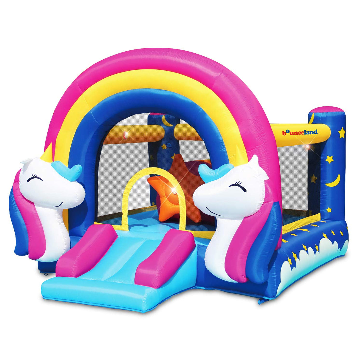 Fantasy Bounce House with Lights and Sound Interaction Inflatable Bouncer, 11 ft L x 8.7 ft W x 8 ft H, UL Strong Certified Blower Included Bounceland