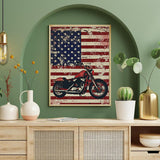 UPABLUNSO American Flag Motorcycle Diamond Art Painting Art Kits for Adults Diamond Art Painting Diamond Art Kits 5D Gem Art Painting Art Kits for Home Wall Decor 12x16inch UPABLUNSO