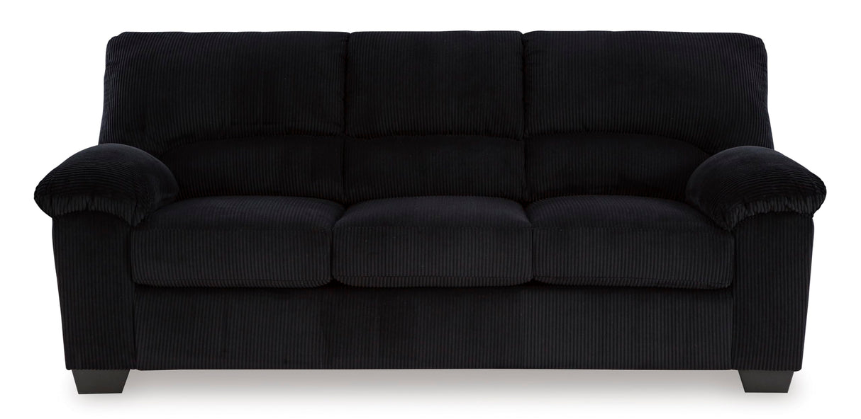 Signature Design by Ashley SimpleJoy Modern Sofa for Living Room, Black Signature Design by Ashley