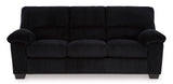 Signature Design by Ashley SimpleJoy Modern Sofa for Living Room, Black Signature Design by Ashley