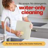 HANS GRILL PIZZA STONE | Rectangular Pizza Stone For Oven Baking & BBQ Grilling With Free Wooden Peel | Extra Large 15 x 12" Inch Durable Cordierite Cooking Stone. Hans Grill