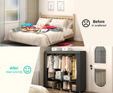 MOGELAFOO Portable Closet Wardrobe, 67-Inch Clothes Organizer with 4 Hanging Rods and 8 Shelves, Non-Woven Fabric Cover, Large Capacity Storage for Bedroom and Living Room, Black MOGELAFOO