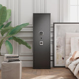 Gun Safes Cabinets Biometric Fingerprint Gun Safes Fireproof for 5 Home Rifle Shotguns and 3 Pistols with 3 Ammunition Storage Rack and Led Light Hymnxemo