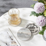 Hoomey Coasters for Drinks, Set of 6 Absorbent Drink Coasters with Holder, Farmhouse Style Ceramic Drink Coasters with Cork Backing for Table Protection, Housewarming Gifts for New Home Hoomey