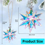 2025 Annual Christmas Ornaments Crystal Snowflake Star, Sparkly Crystal Ornaments for Christmas Tree, Beautiful Christmas Ornaments for Women Girls JUNQIU US