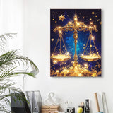 YOUSHIHA Libra Constellation Diamond Painting Kits for Adults,DIY 5D Constellations Diamond Art Full Drill for Adult,for Beginner Home Wall Decor Gift 8x12 Inch YOUSHIHA
