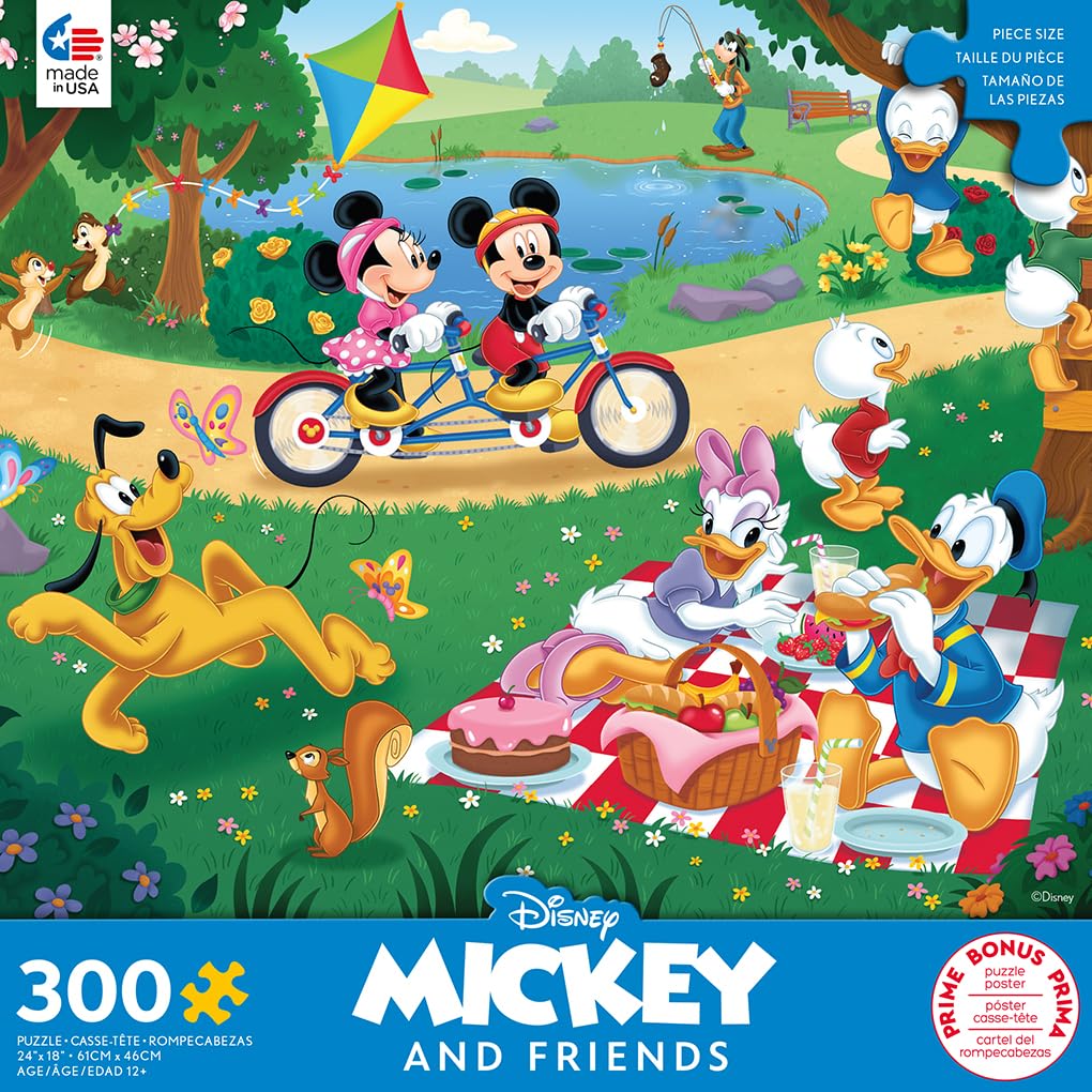 Ceaco - Disney - Mickey & Minnie in The Park - 300 Piece Jigsaw Puzzle Ceaco