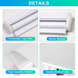 Allesin Motorized Roller Blinds with Remote Control for Windows, Blackout Smart Roller Shade, Battery Powered Electric Smart Blind for Home & Office(White,H72 x W35) Allesin