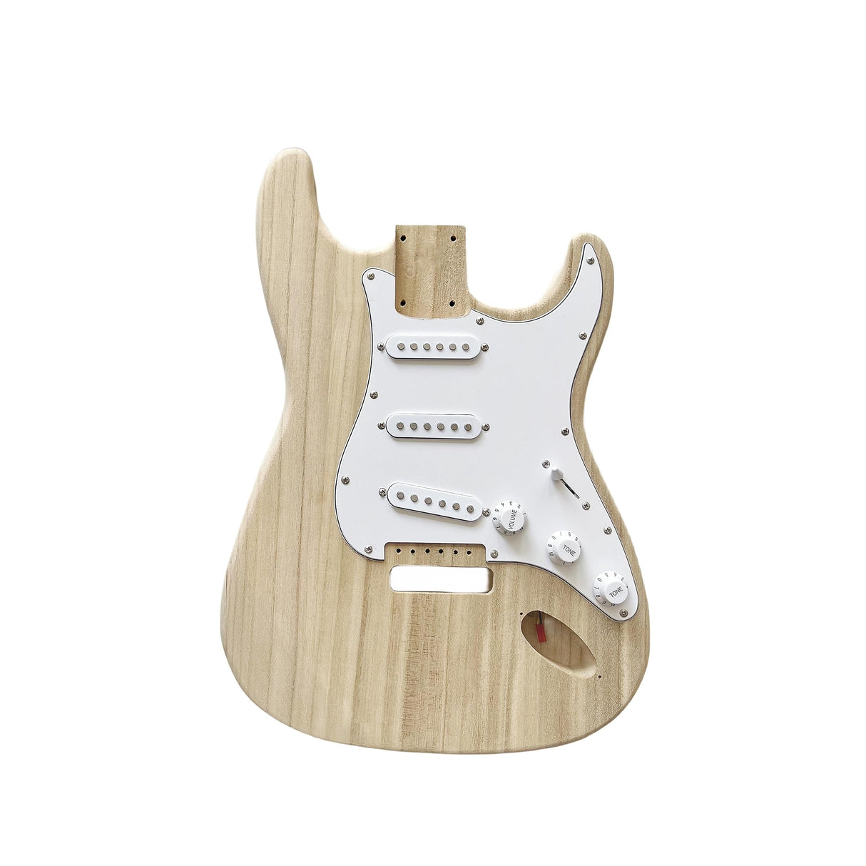 DBL ST Style DIY Electric Guitar Kit,DIY Build Your Own Guitar,6-strings with Paulownia Body and Maple Neck,DIY Guitar Kit for Beginners and Professionals DBL