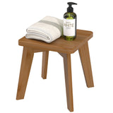 Step Stool Kitchen Bathroom Bedroom for Kids and Adults Wooden Foot Rest Stools Sturdy Bamboo Wood One Small Stool 10 inch Bamsanritz